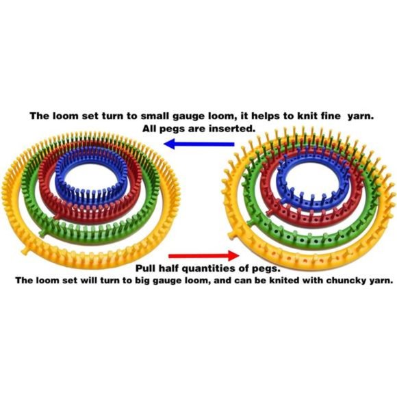 Round Knitting Loom Set Long Knitting Board Weave Loom Craft Yarn Kit DIY Tool - Picture 3 of 7